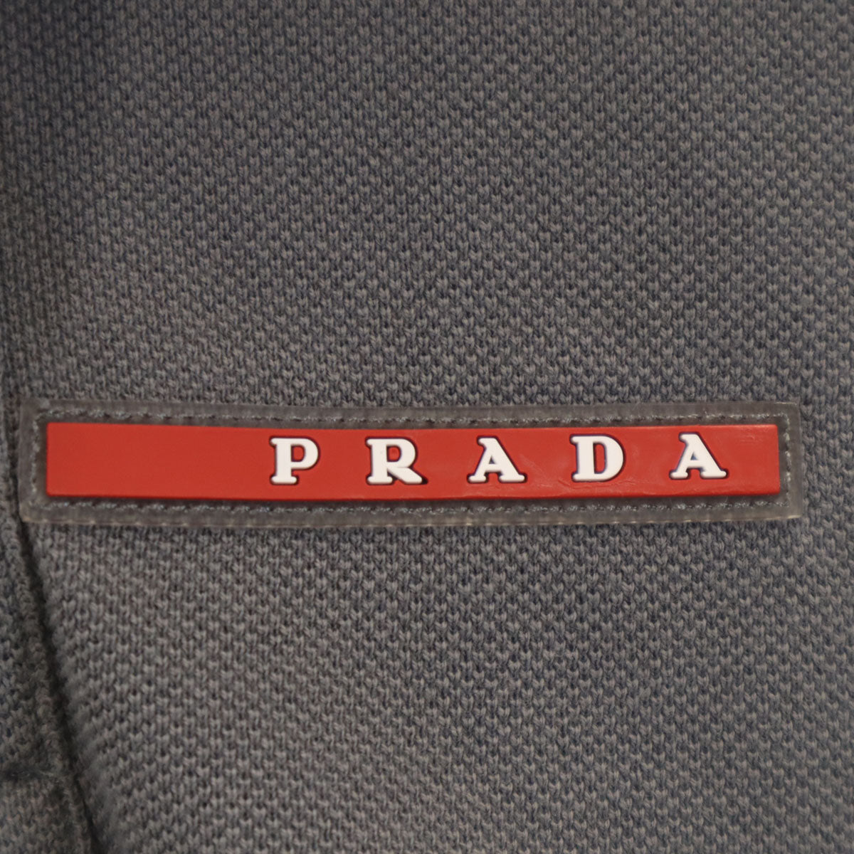 PRADA SPORTS プラダスポーツ 半袖 ポロシャツ M チャコールグレー 鹿の子 メンズ