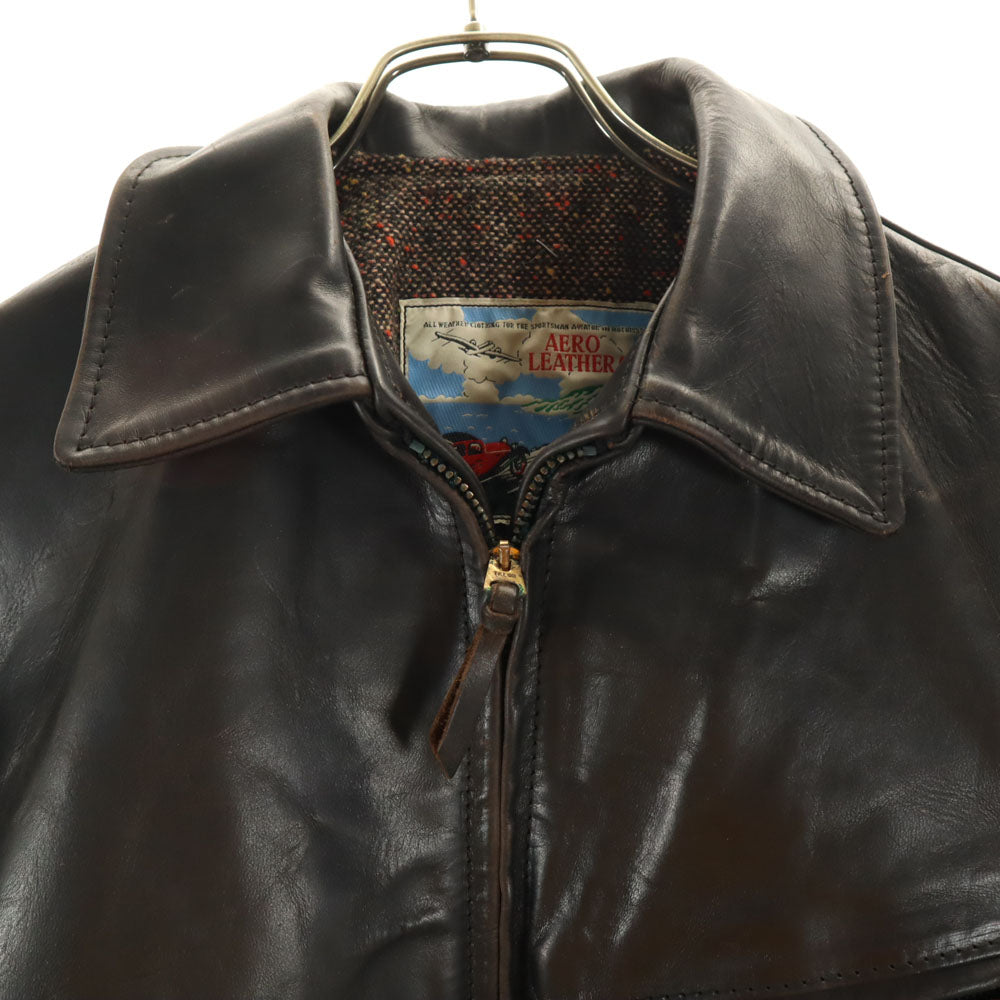 AERO LEATHER エアロレザー スコットランド製 レザージャケット 38 ブラック メンズ