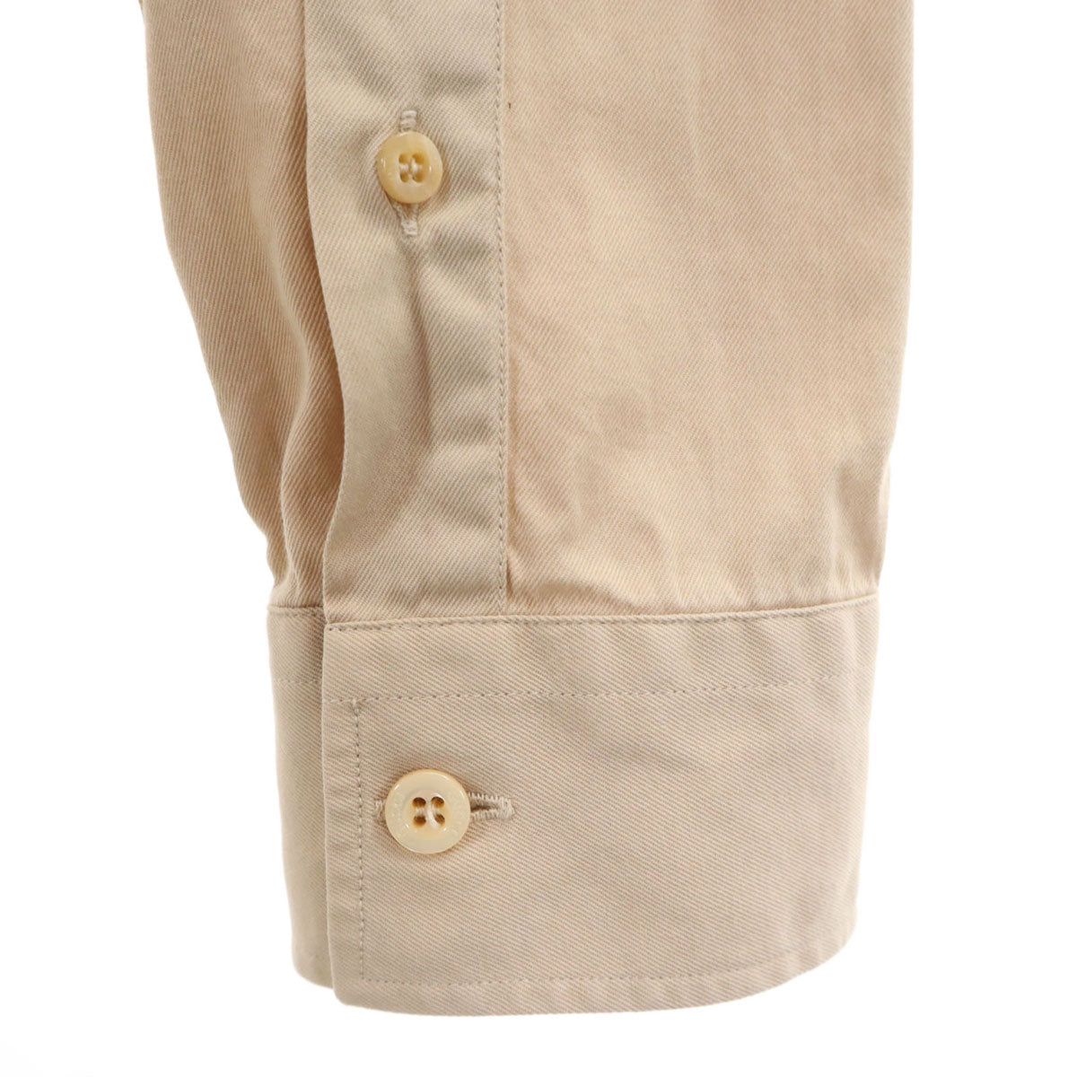 GUCCI グッチ イタリア製 長袖 スキニー ボタンダウンシャツ 38 ベージュ メンズ