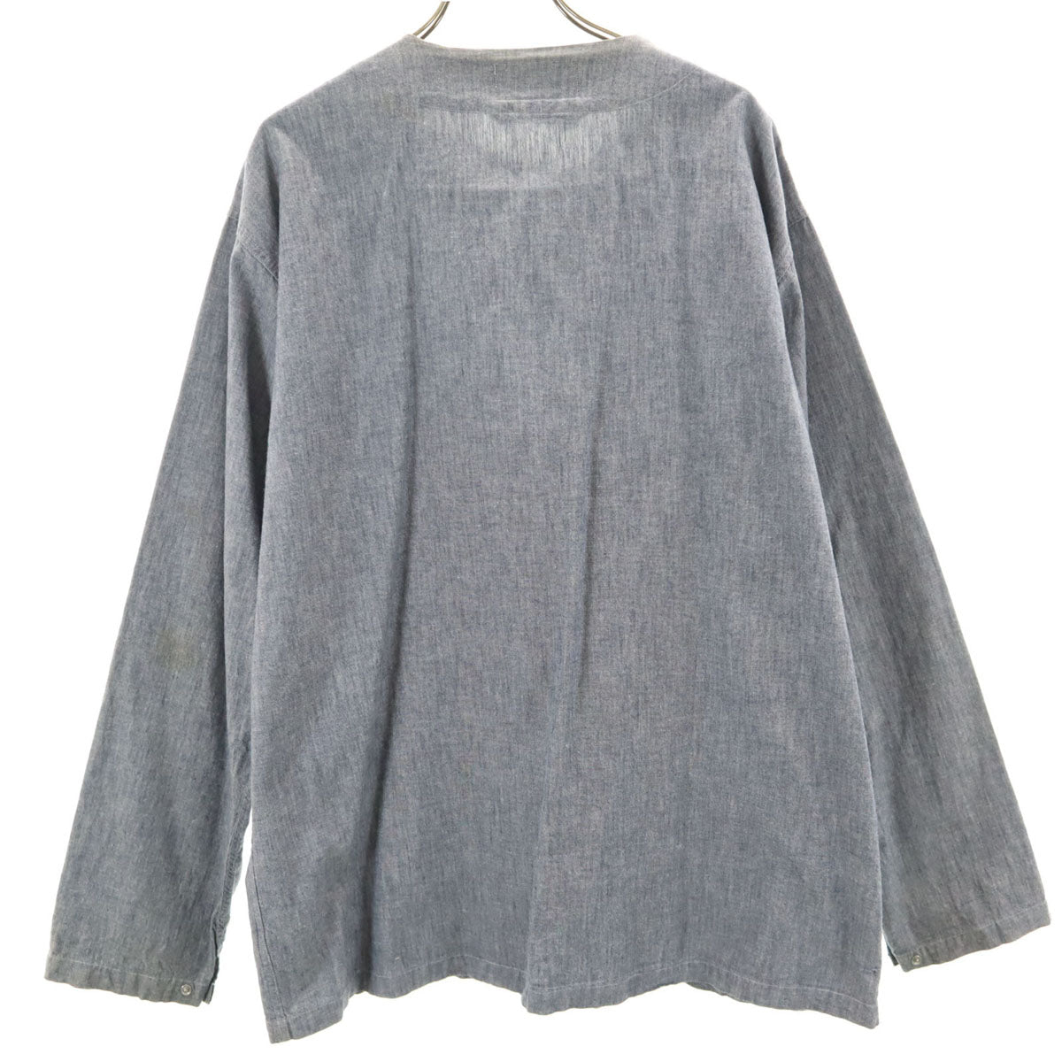 ナイジェルケーボン ライブロ ポルトガル製 長袖 ノーカラーシャツ 50 グレー メンズ