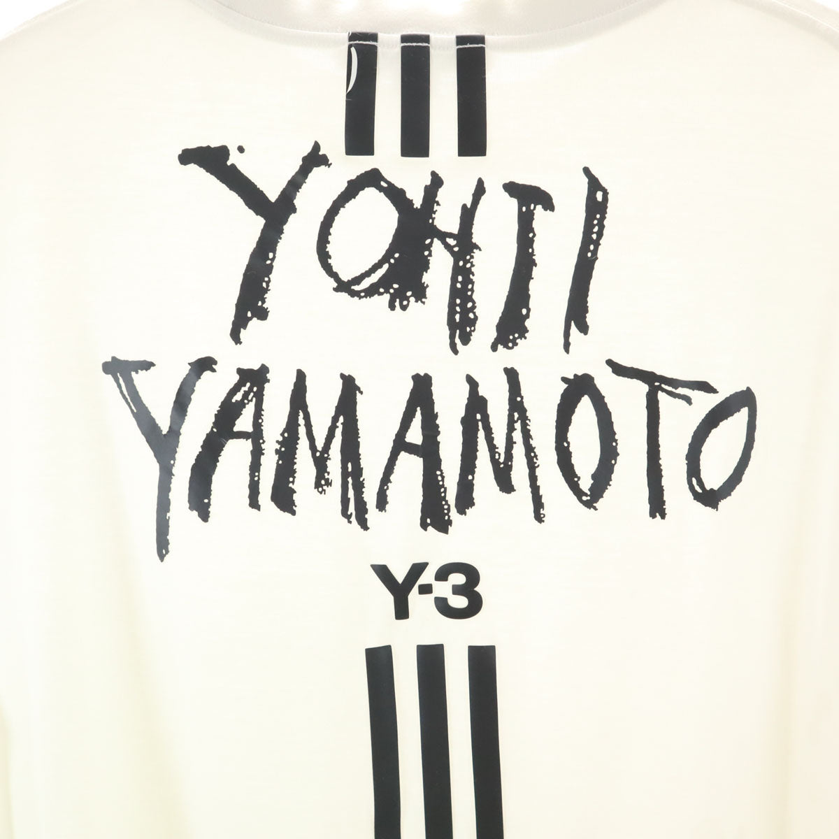 Y-3 ワイスリー バックロゴ 半袖 Tシャツ L ホワイト ヨウジヤマモト メンズ