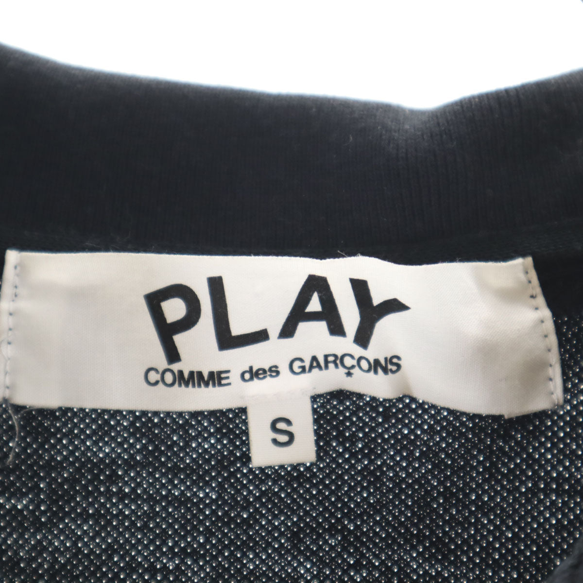 PLAY COMME des GARCONS プレイコムデギャルソン 2007年 日本製 半袖 ポロシャツ S ブラック メンズ