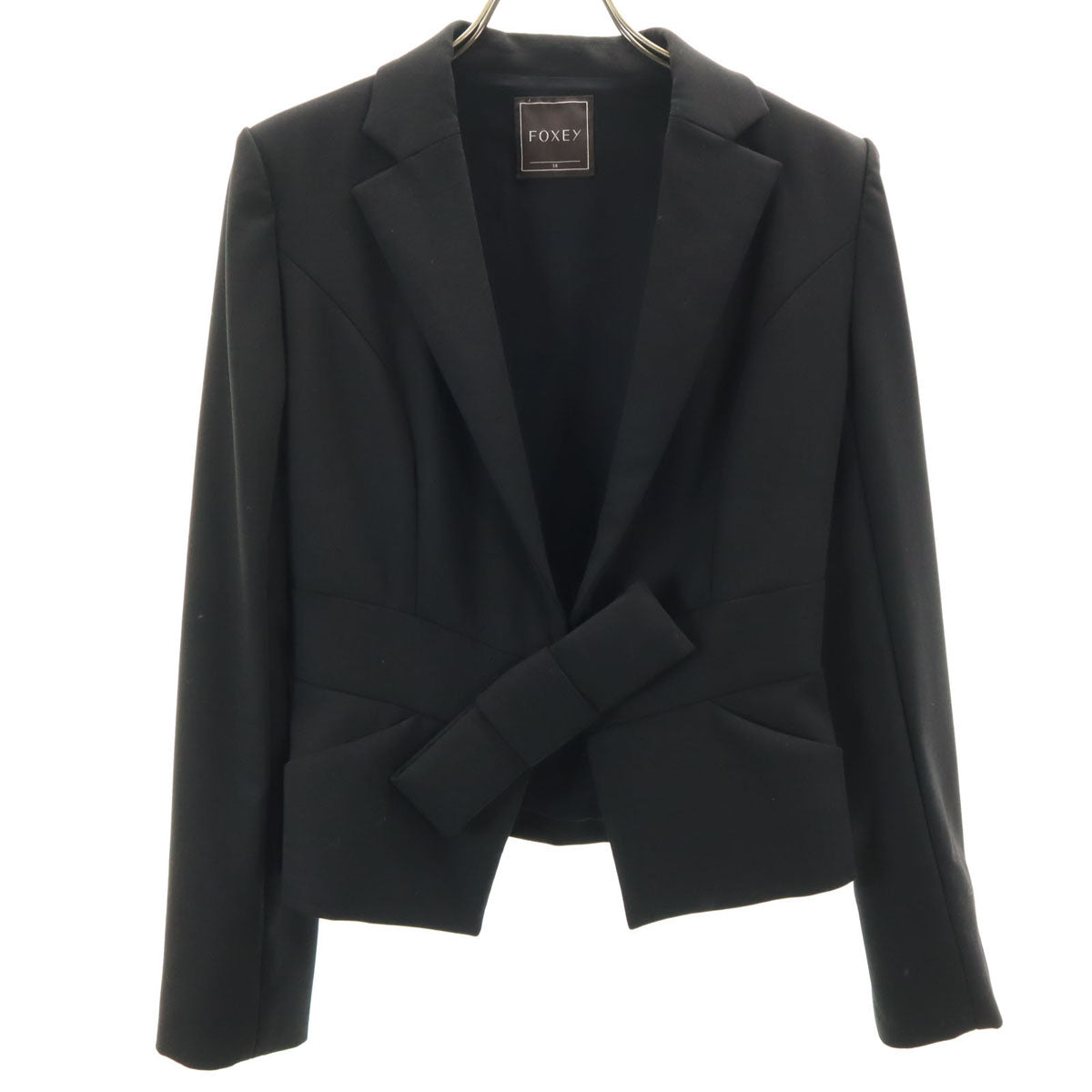 FOXEY フォクシー 日本製 テーラードジャケット 38 ブラック メンズ