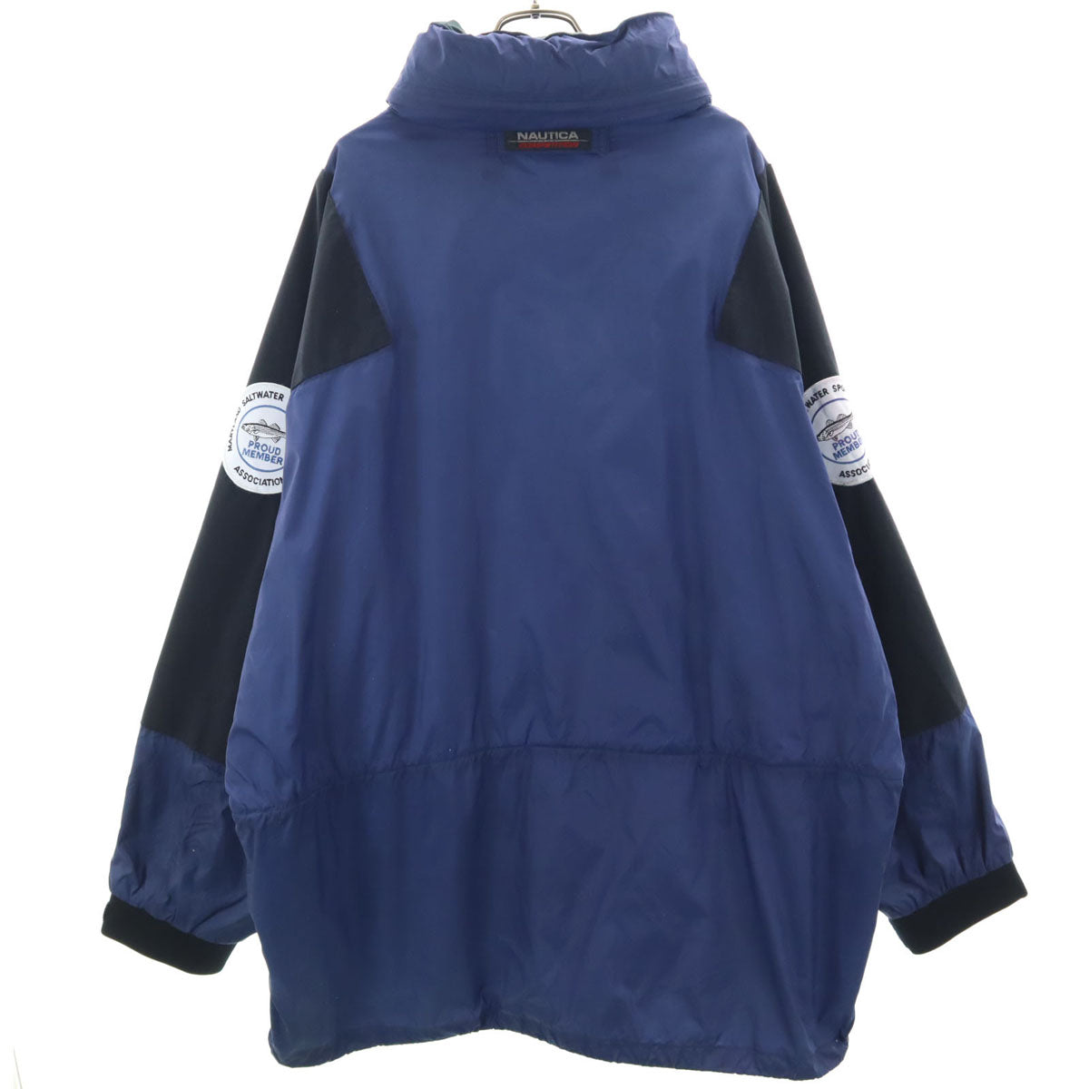 NAUTICA COMPETITION ノーティカ コンペティション 90s オールド ナイロンジャケット XL ブルー フード付き アウトドア メンズ