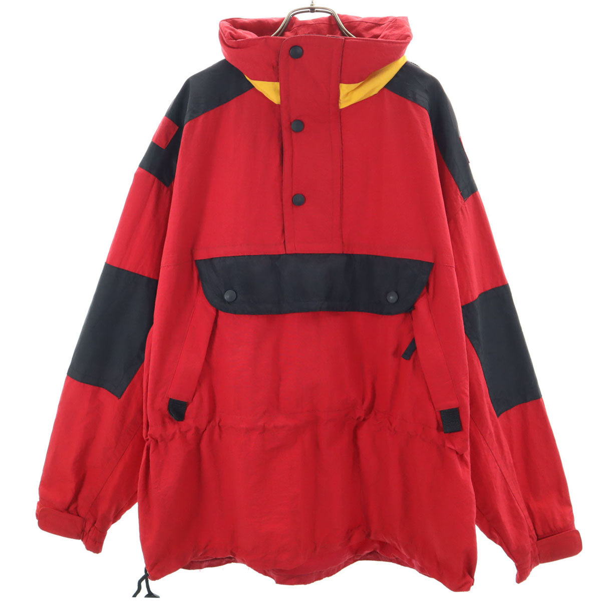 90s オールド 長袖 アノラックパーカー L レッド アウトドア メンズ