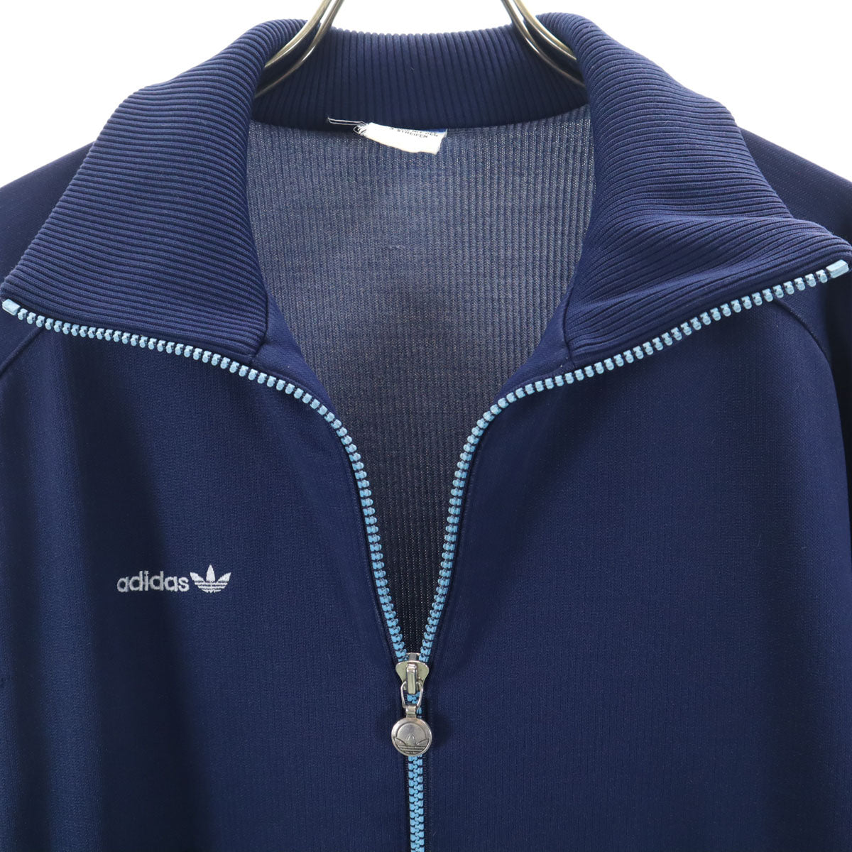 adidas アディダス 70s ヴィンテージ 西ドイツタグ デサント製 トレフォイルロゴ トラックジャケット M ネイビー メンズ