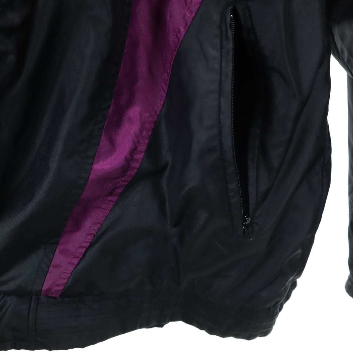 adidas アディダス 80s ヴィンテージ トレフォイルロゴ ナイロンジャケット M ブラック メンズ