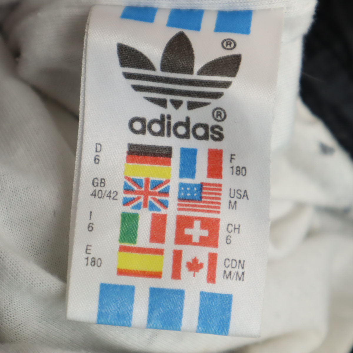 adidas アディダス 80s ヴィンテージ トレフォイルロゴ ナイロンジャケット M ブラック メンズ