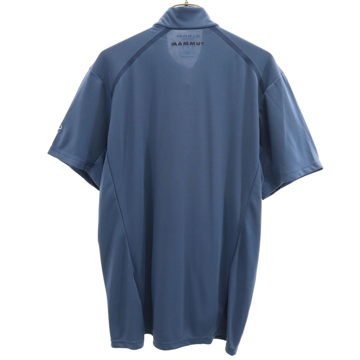 未使用 Mammut マムート 半袖 ハーフジップ Tシャツ S/M ネイビー アウトドア メンズ