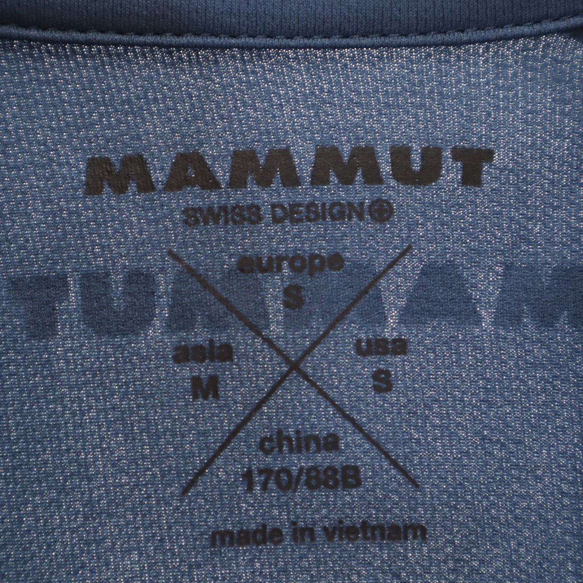 未使用 Mammut マムート 半袖 ハーフジップ Tシャツ S/M ネイビー アウトドア メンズ