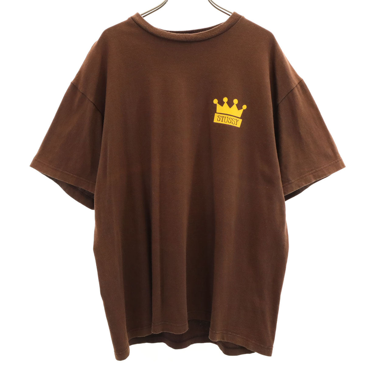 STUSSY ステューシー バックロゴ 半袖 Tシャツ L ブラウン メンズ