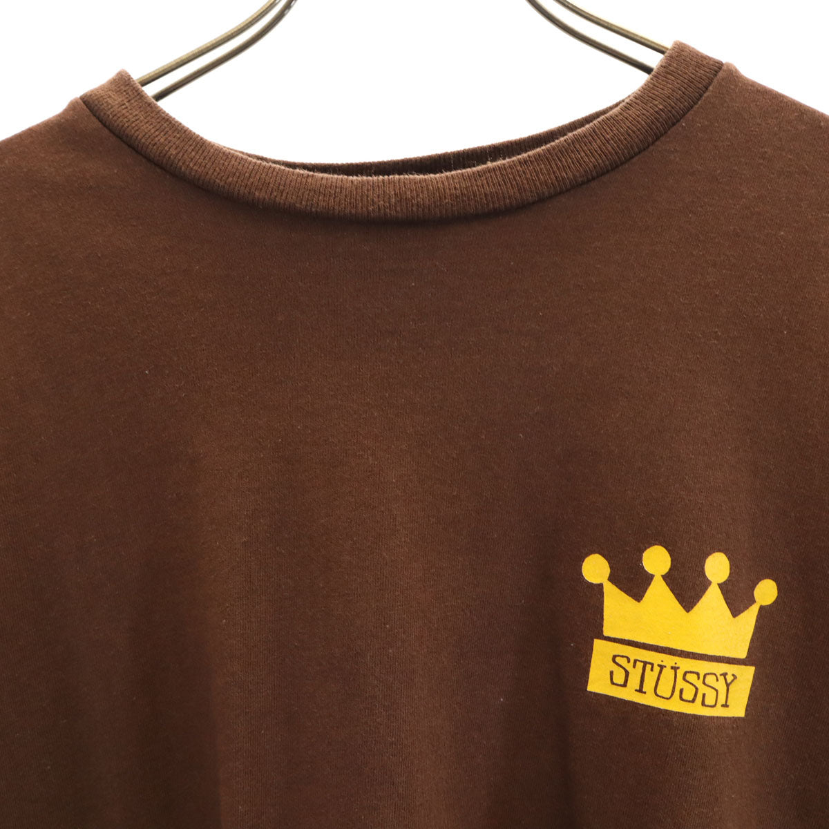 STUSSY ステューシー バックロゴ 半袖 Tシャツ L ブラウン メンズ