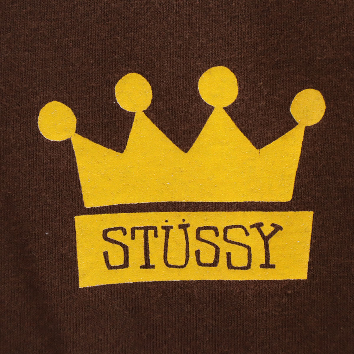 STUSSY ステューシー バックロゴ 半袖 Tシャツ L ブラウン メンズ