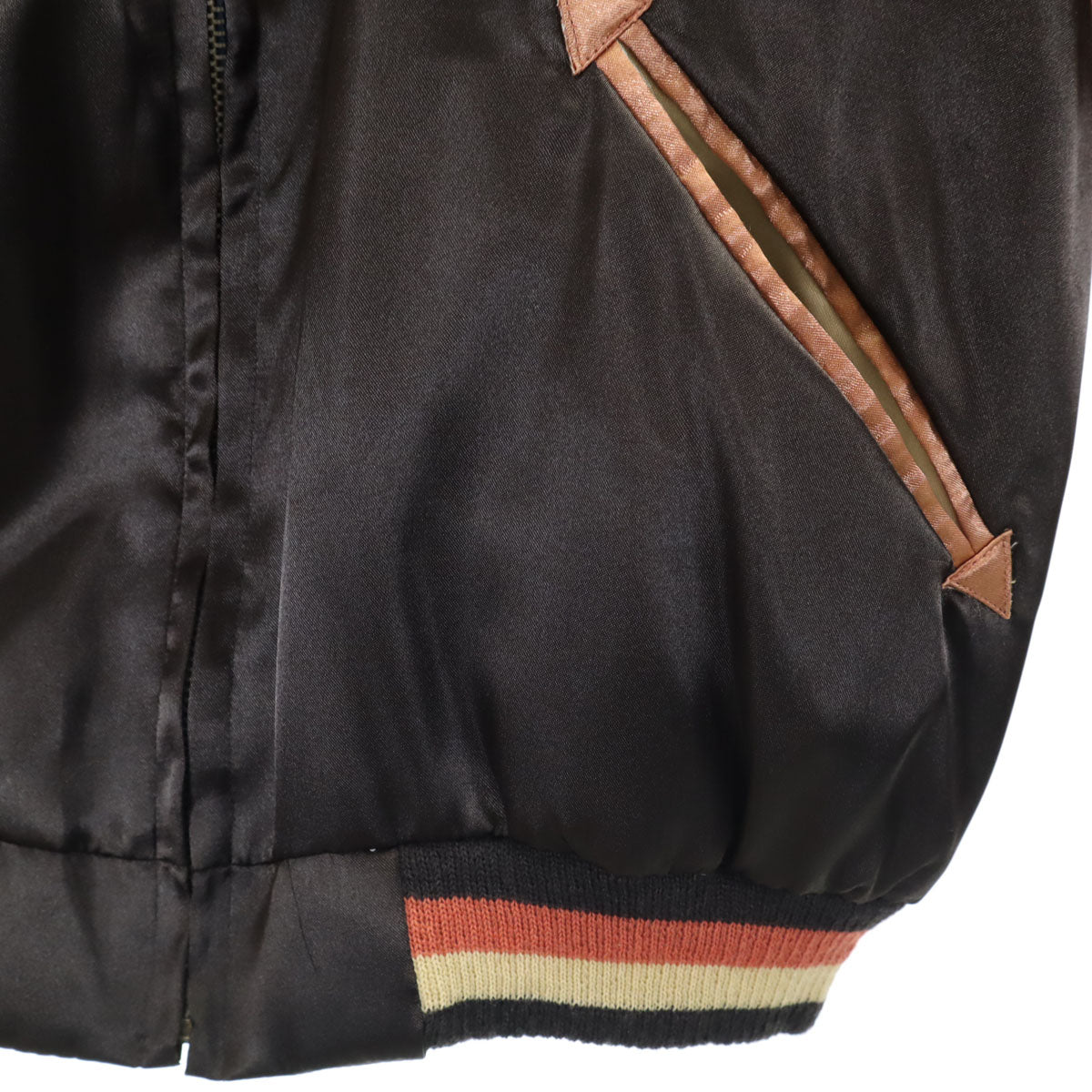 東洋エンタープライズ テーラー東洋 虎 鷲 舞子 日本地図 富士山 五重塔 リバーシブル スカジャン M ブラウン M18933 メンズ