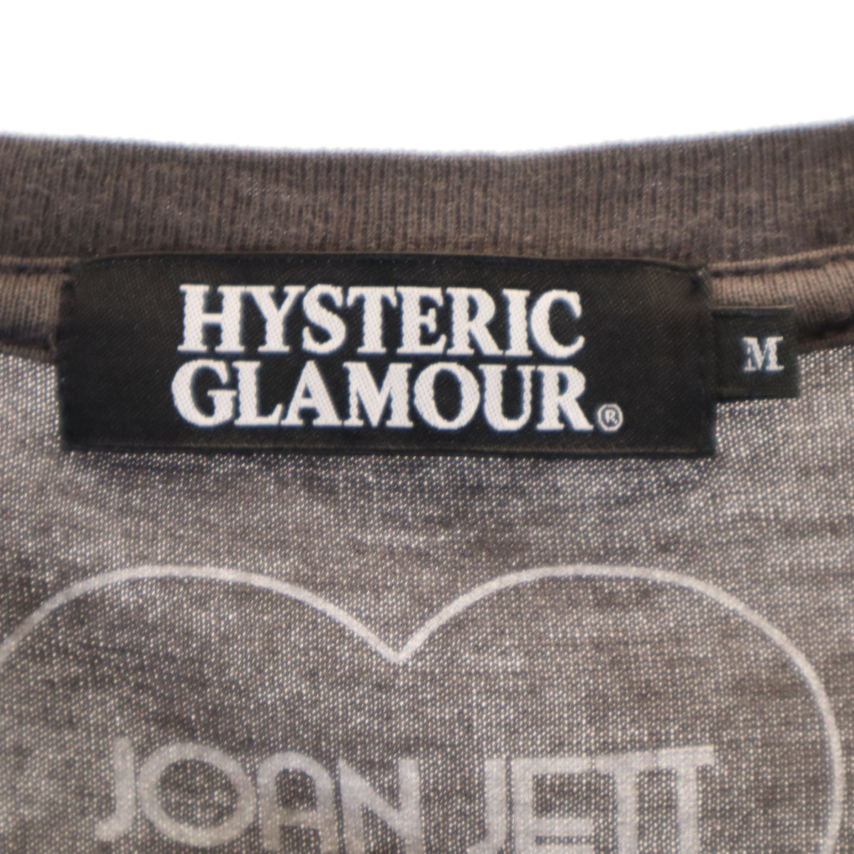 HYSTERIC GLAMOUR ヒステリックグラマー 日本製 JOAN JETT 半袖 Tシャツ M チャコールグレー メンズ