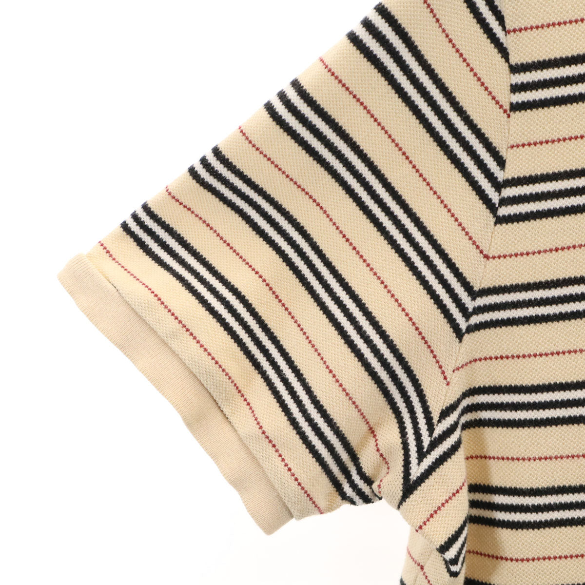 BURBERRY LONDON バーバリーロンドン ボーダー柄 半袖 ポロシャツ 15 ベージュ 三陽商会 レディース