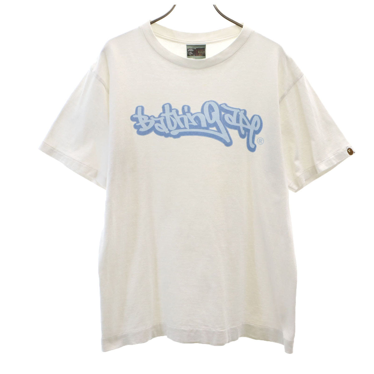 A BATHING APE アベイシングエイプ 日本製 半袖 Tシャツ M ホワイト メンズ