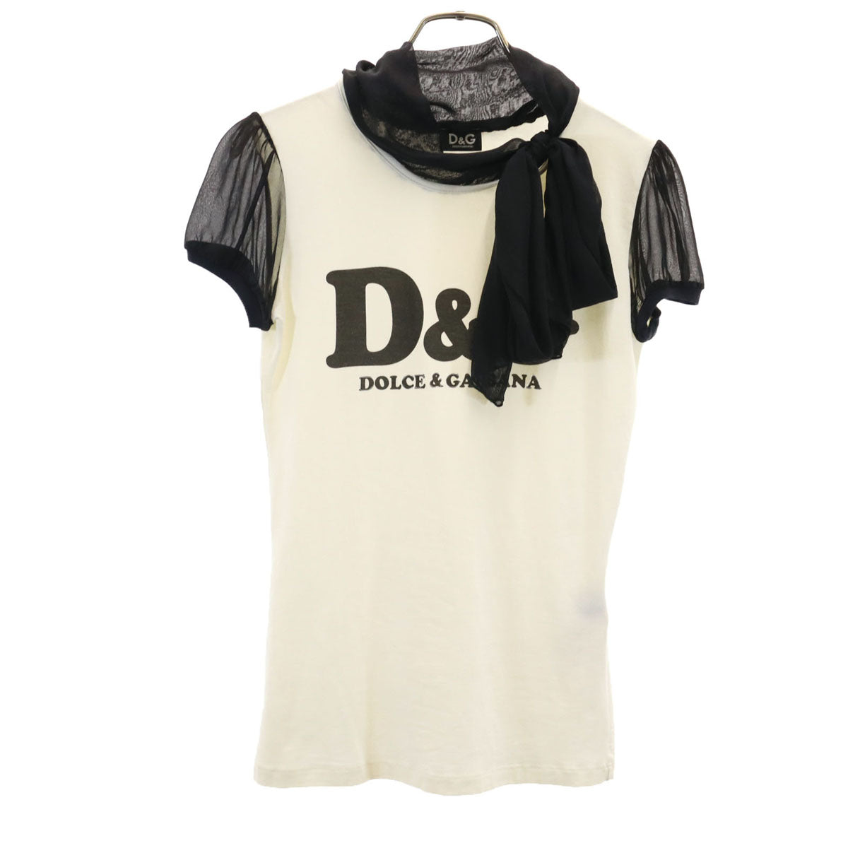 D&G DOLCE&GABBANA ディーアンドジードルチェアンドガッバーナ 半袖 Tシャツ XS ホワイト レディース
