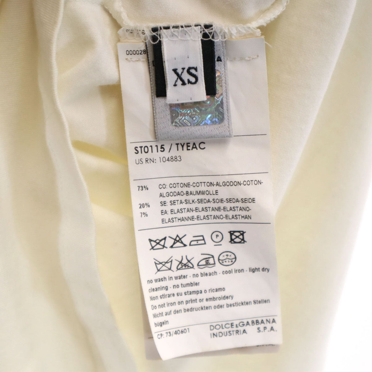 D&G DOLCE&GABBANA ディーアンドジードルチェアンドガッバーナ 半袖 Tシャツ XS ホワイト レディース