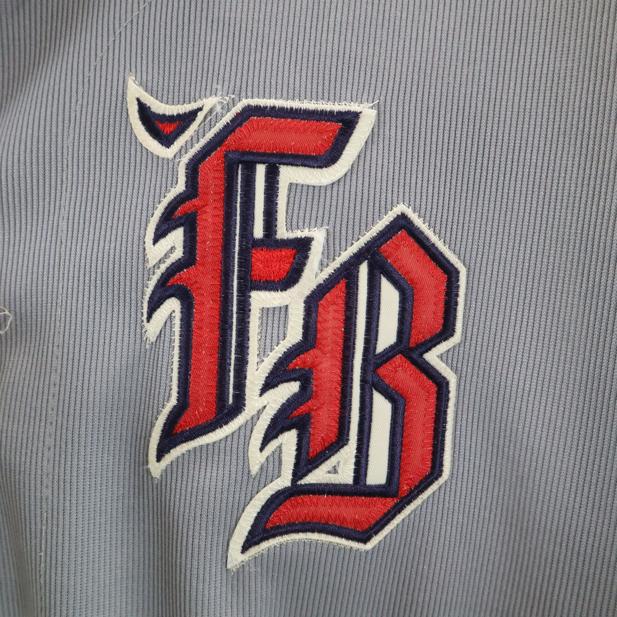 FUBU フブ バックロゴ 半袖 ベースボール シャツ L グレー メンズ