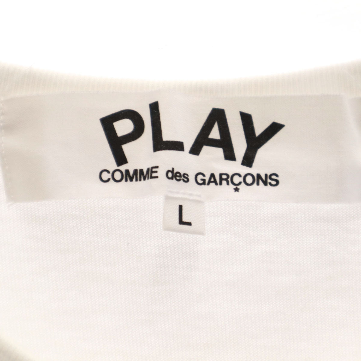 PLAY COMME des GARCONS プレイコムデギャルソン 2010年 日本製 半袖 Tシャツ L ホワイト メンズ