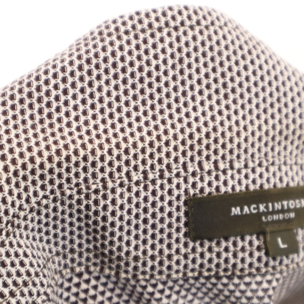 Mackintosh マッキントッシュ 日本製 半袖 ポロシャツ L ダークブラウン メンズ