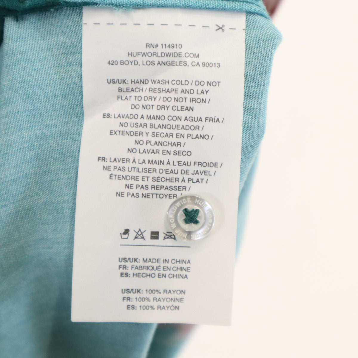 HUF ハフ ドーベルマン 半袖 アロハシャツ M グリーン 犬 メンズ