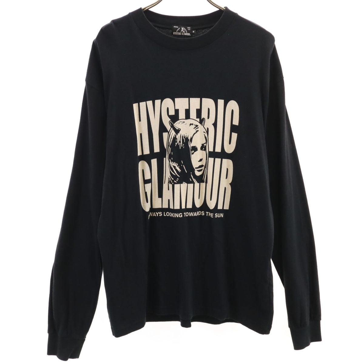 HYSTERIC GLAMOUR ヒステリックグラマー 日本製 長袖 Tシャツ M ブラック ロンT メンズ