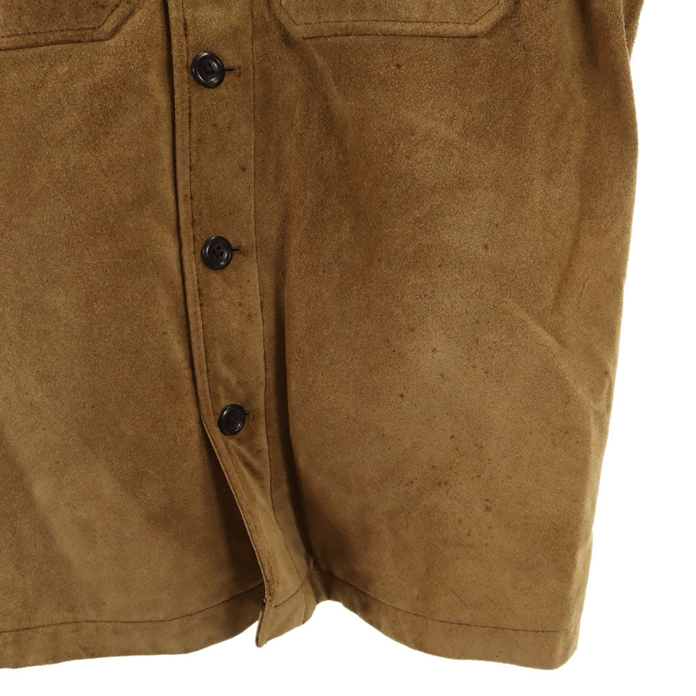 GAP ギャップ 90s オールド 紺タグ スエード シャツジャケット S ベージュ メンズ