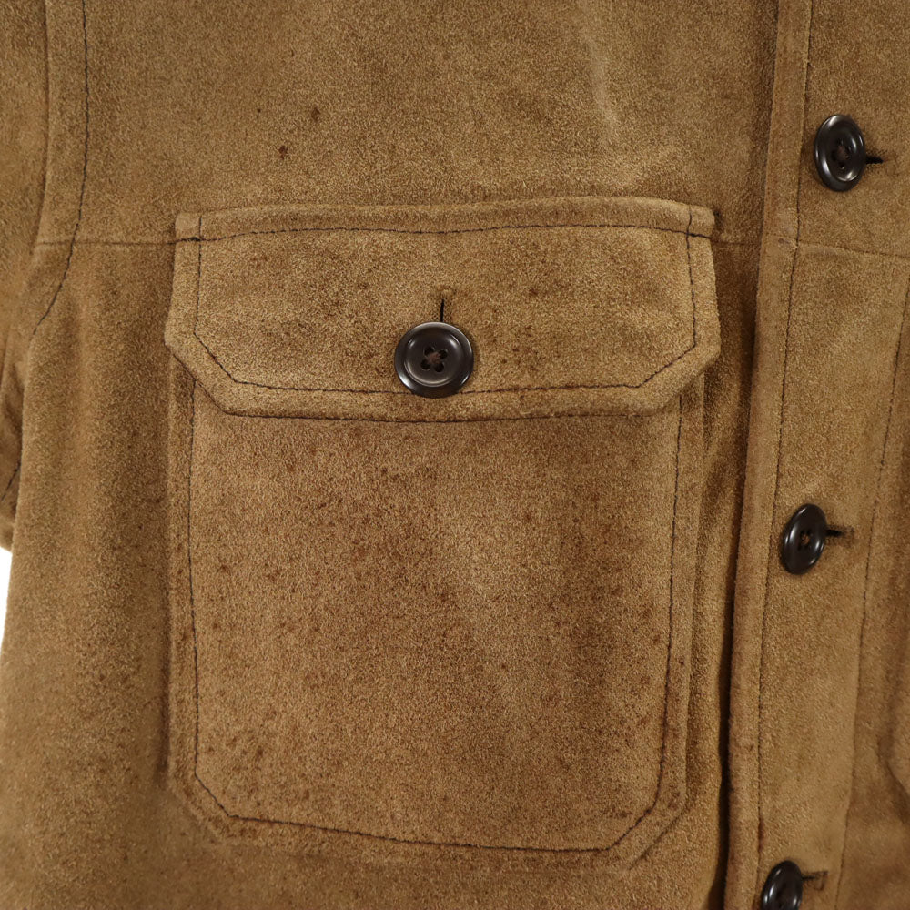 GAP ギャップ 90s オールド 紺タグ スエード シャツジャケット S ベージュ メンズ