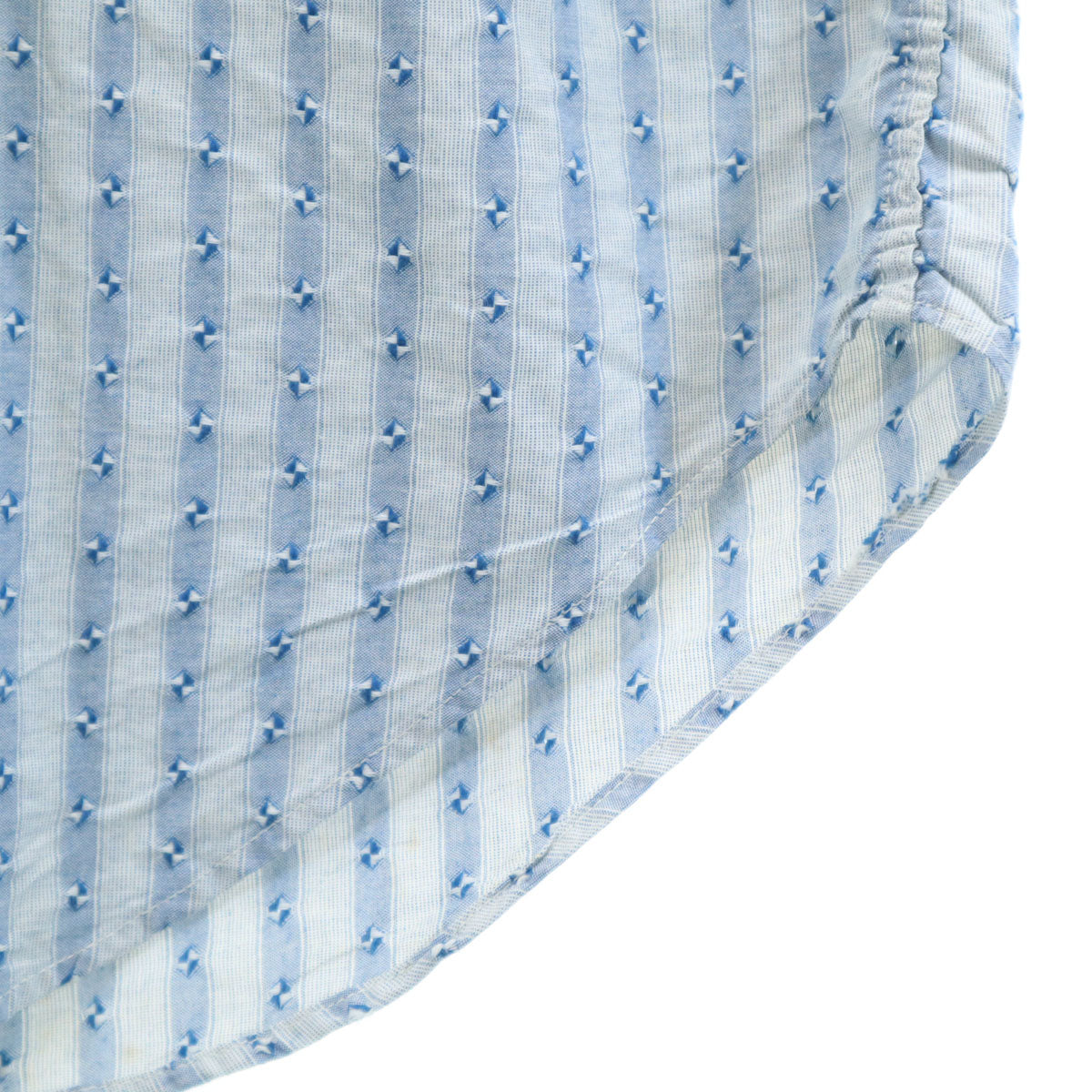 Emporio Armani エンポリオアルマーニ 90s オールド ストライプ 総柄 長袖 シャツ 39/15 2/1 ブルー系 メンズ