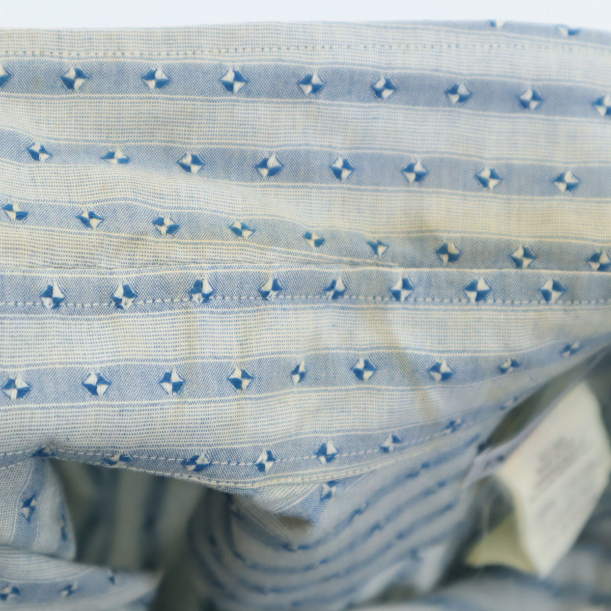 Emporio Armani エンポリオアルマーニ 90s オールド ストライプ 総柄 長袖 シャツ 39/15 2/1 ブルー系 メンズ