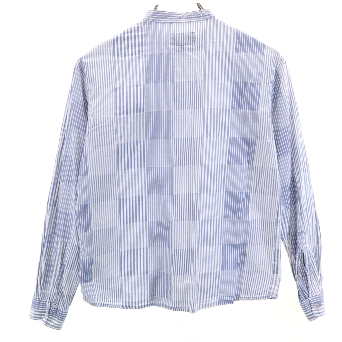 Emporio Armani エンポリオアルマーニ ストライプ×チェック 長袖 シャツ 12A ブルー×ホワイト キッズ