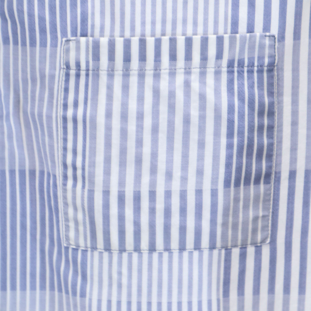 Emporio Armani エンポリオアルマーニ ストライプ×チェック 長袖 シャツ 12A ブルー×ホワイト キッズ