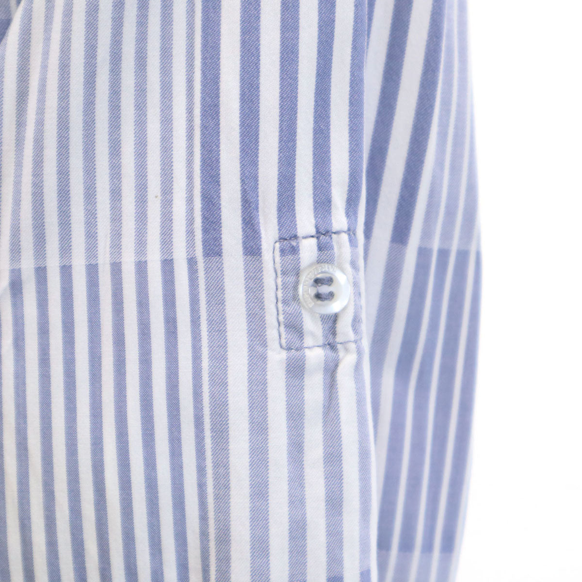 Emporio Armani エンポリオアルマーニ ストライプ×チェック 長袖 シャツ 12A ブルー×ホワイト キッズ