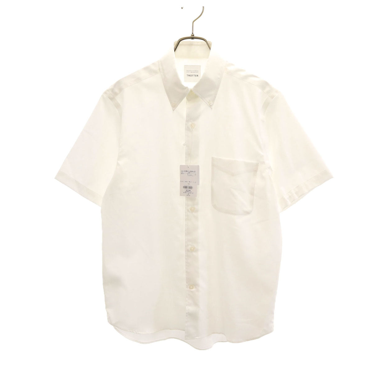 未使用 MACKINTOSH PHILOSOPHY マッキントッシュフィロソフィー 半袖 ボタンダウンシャツ 38 ホワイト メンズ