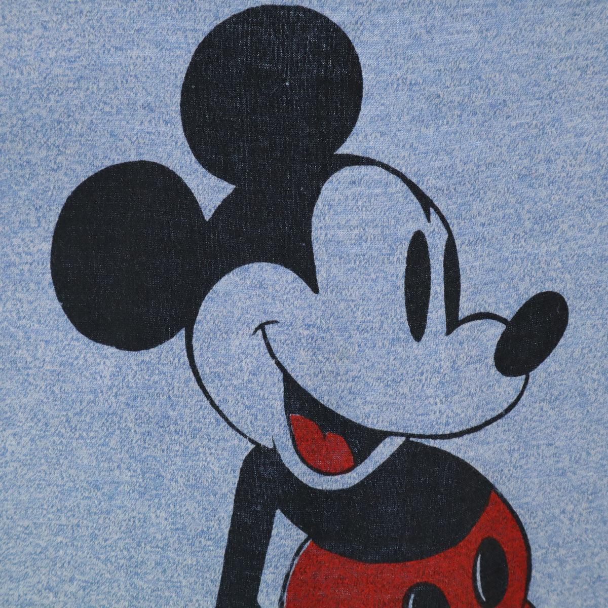 80s 90s オールド ミッキーマウス 半袖 リンガー Tシャツ ブルー系 Disney ディズニー メンズ