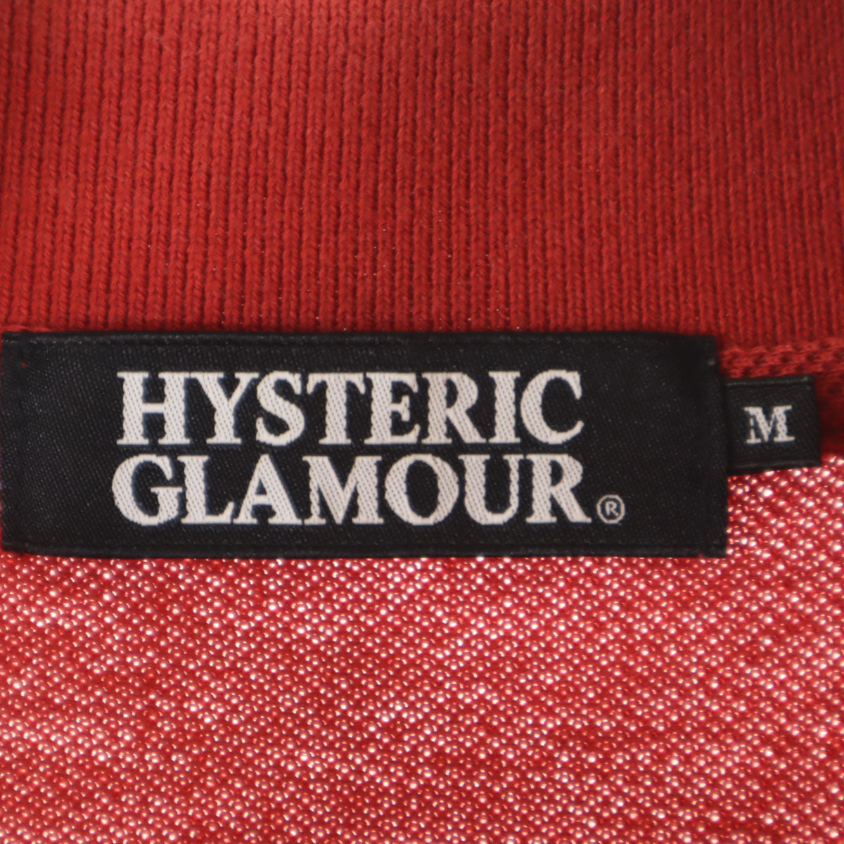 HYSTERIC GLAMOUR ヒステリックグラマー 日本製 半袖 ポロシャツ M レッド メンズ