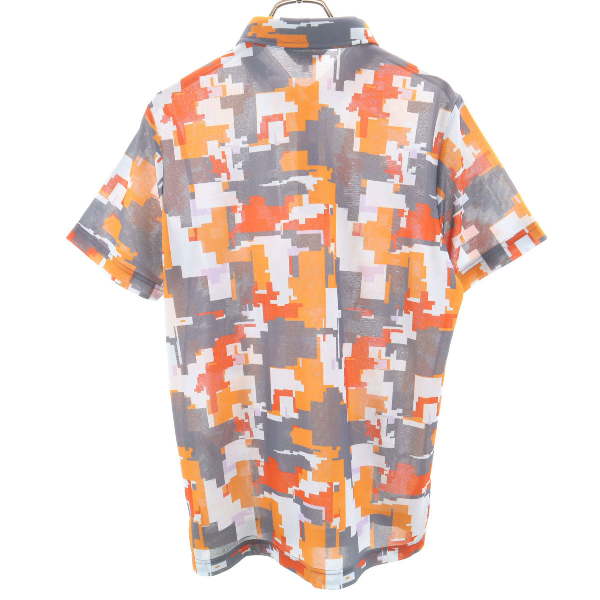 LANVIN SPORT ランバンスポール 総柄 半袖 ポロシャツ 40 グレー メンズ