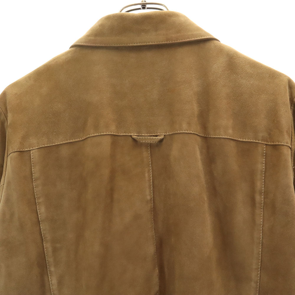 エンメティ イタリア製 ビームス別注 山羊革 スエード レザージャケット 44 ブラウン メンズ