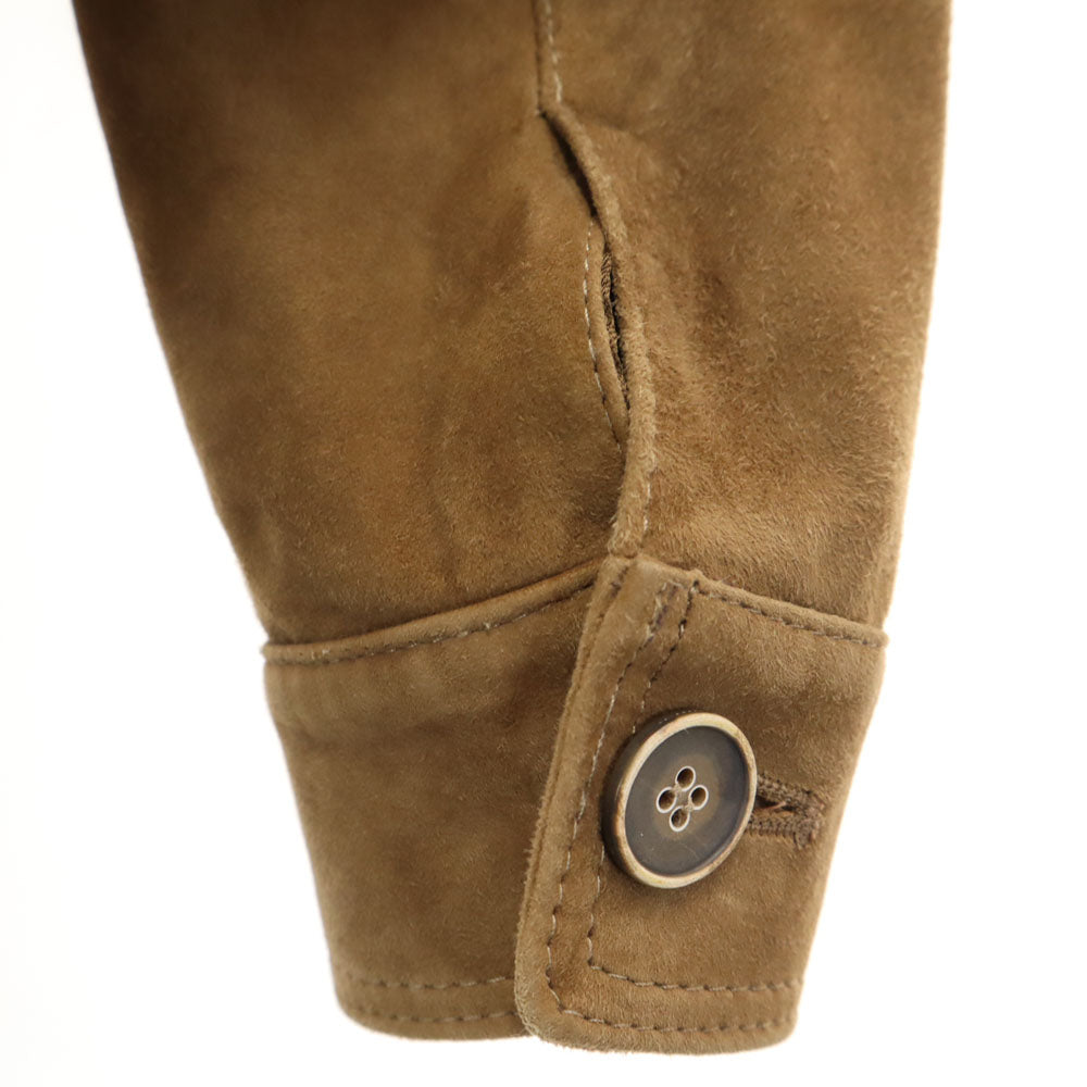 エンメティ イタリア製 ビームス別注 山羊革 スエード レザージャケット 44 ブラウン メンズ