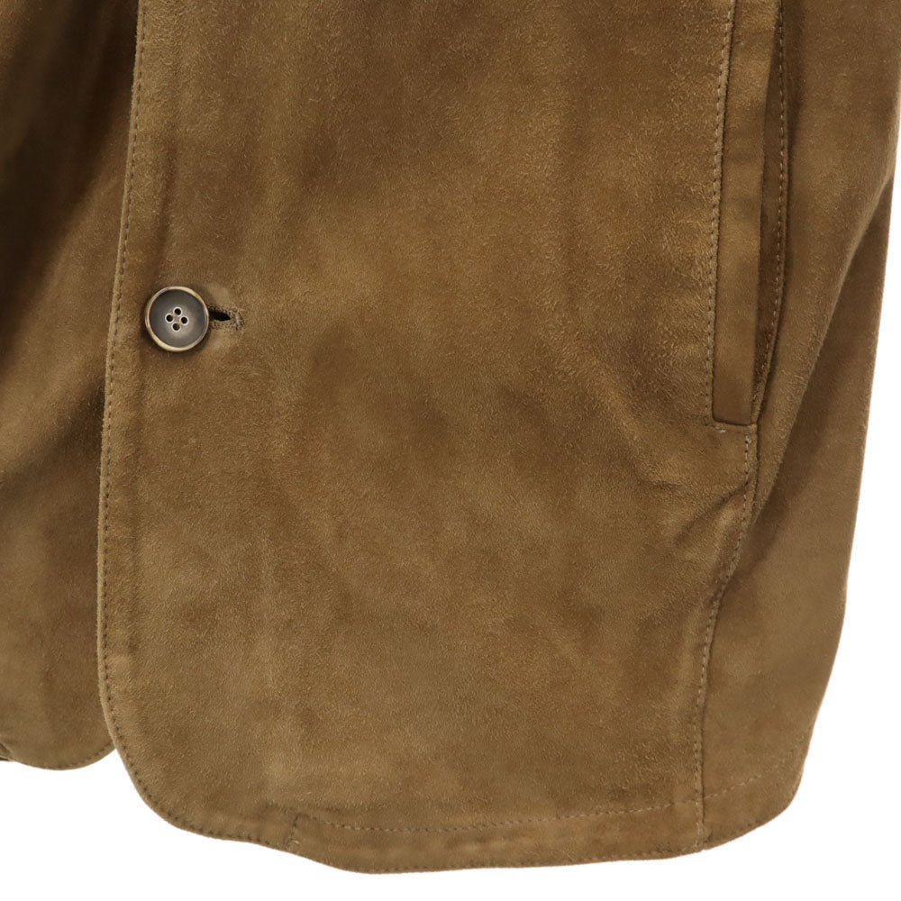エンメティ イタリア製 ビームス別注 山羊革 スエード レザージャケット 44 ブラウン メンズ