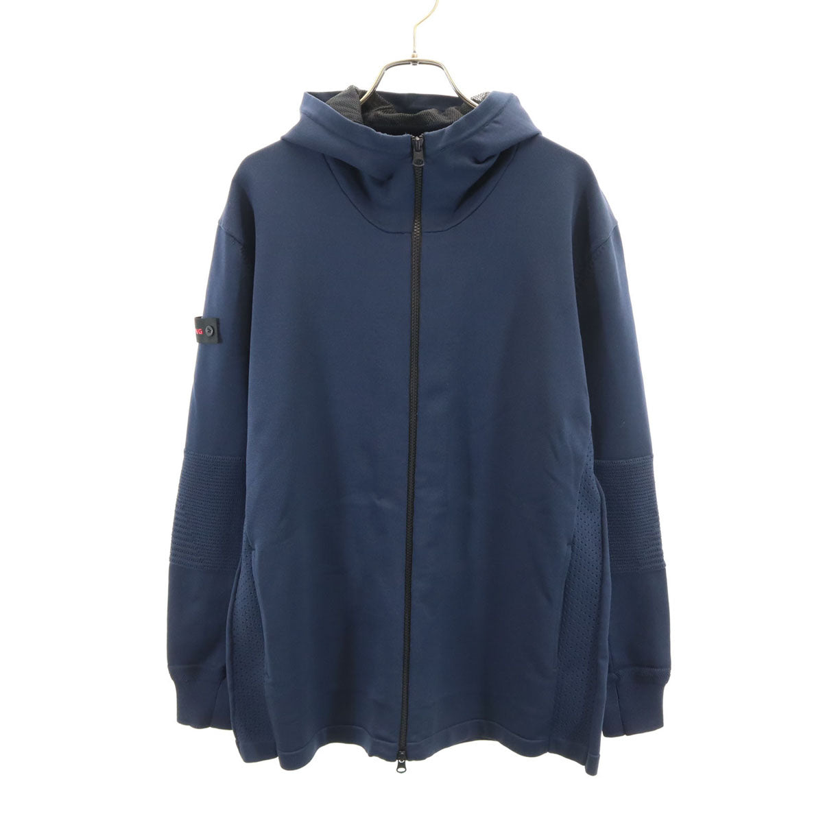 美品 BRIEFING ブリーフィング 長袖 ニット ジップパーカー L ネイビー メンズ
