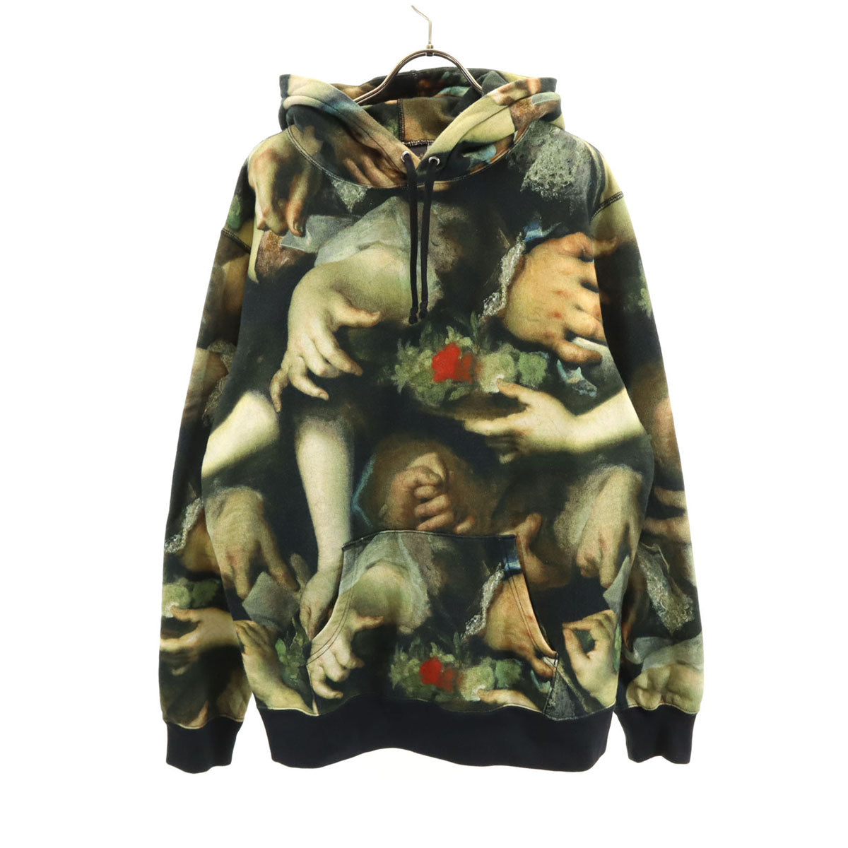 美品 Supreme シュプリーム 15ss UNDERCOVER アンダーカバー コラボ リコラス デ ラルジリエール 長袖 スウェットパーカー L カーキ メンズ