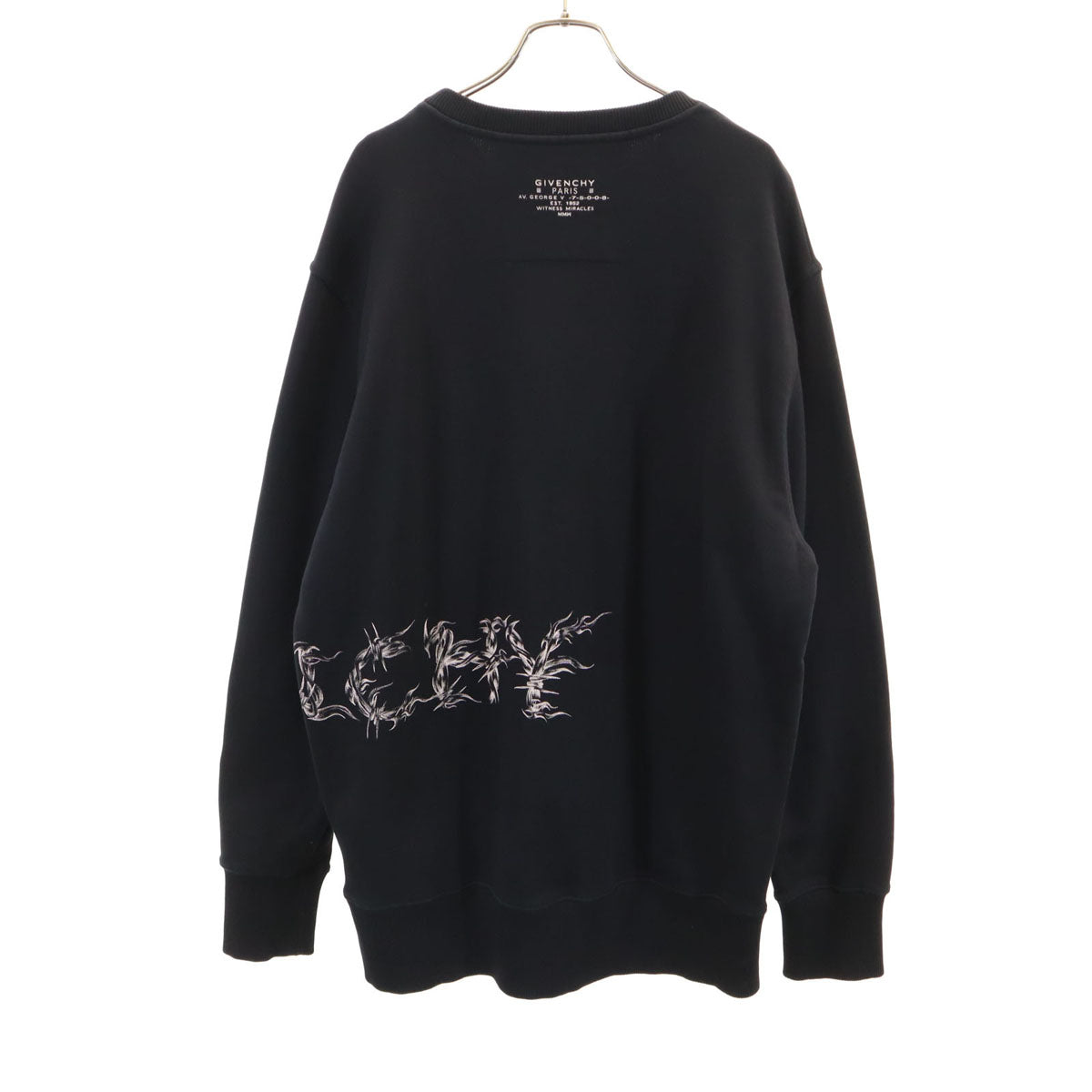 GIVENCHY ジバンシィ ポルトガル製 長袖 スウェット トレーナー S ブラック メンズ