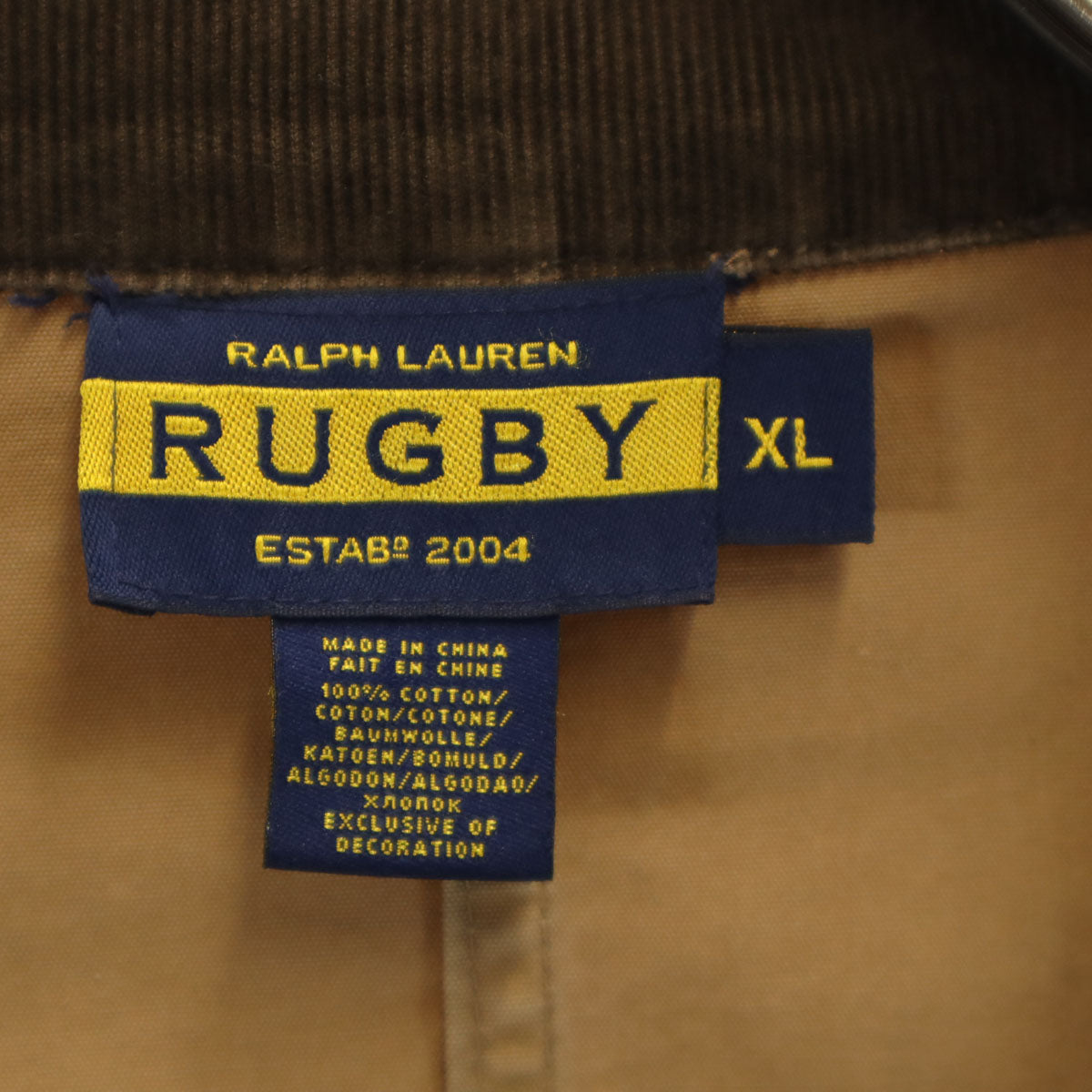 RUGBY RALPH LAUREN ラグビーラルフローレン ハンティングジャケット XL ベージュブラウン メンズ