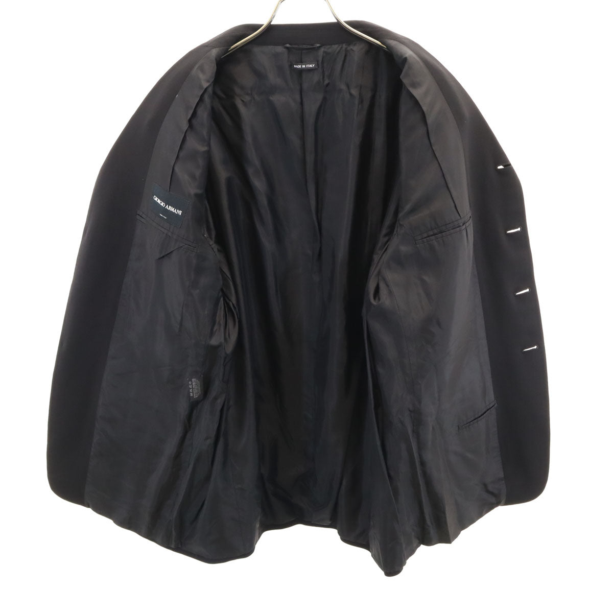 GIORGIO ARMANI ジョルジオアルマーニ 90s 00s イタリア製 オールド テーラードジャケット 52 ブラック メンズ
