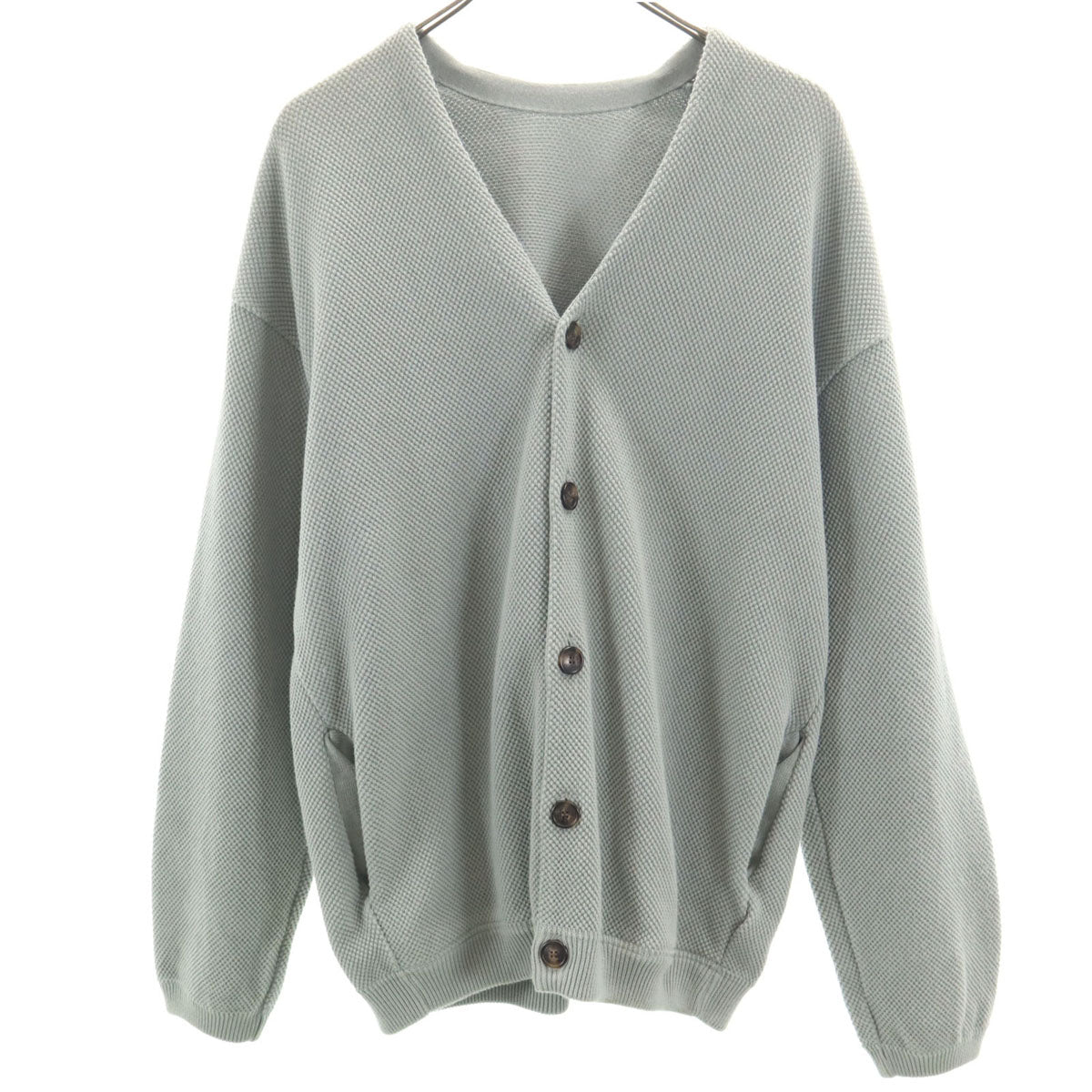 crepuscule クレプスキュール 日本製 長袖 Moss stitch カーディガン 1 グレー メンズ