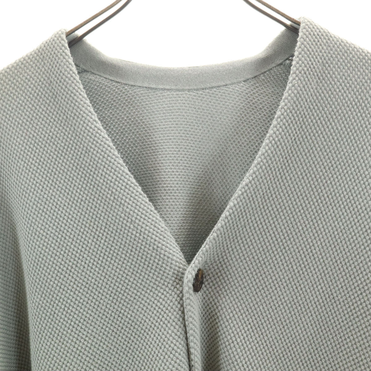 crepuscule クレプスキュール 日本製 長袖 Moss stitch カーディガン 1 グレー メンズ