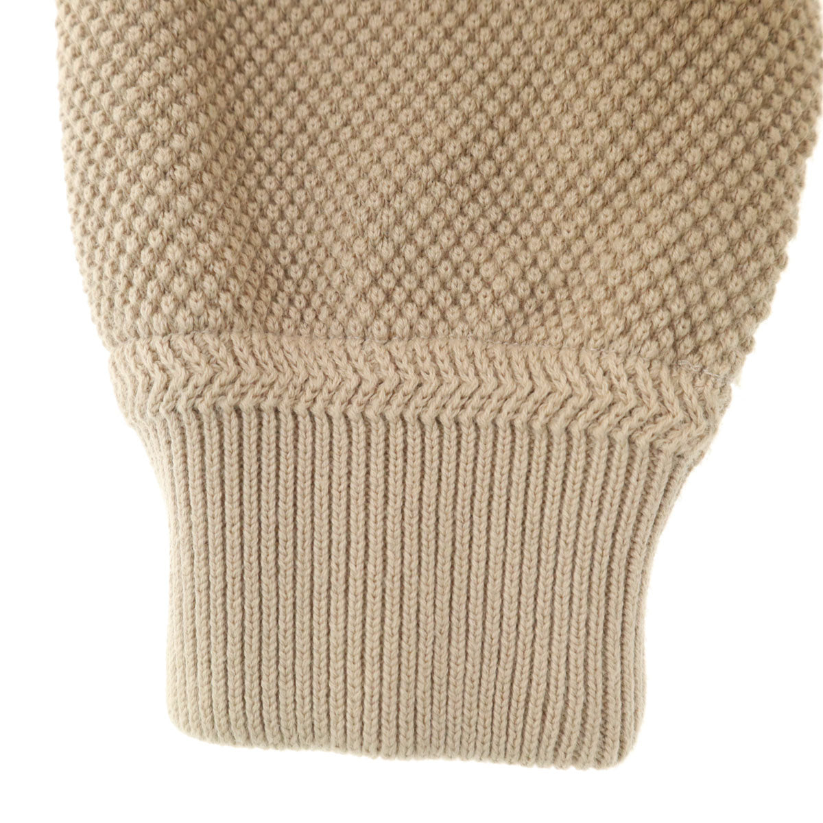 crepuscule クレプスキュール 日本製 長袖 Moss stitch カーディガン 1 ベージュ メンズ